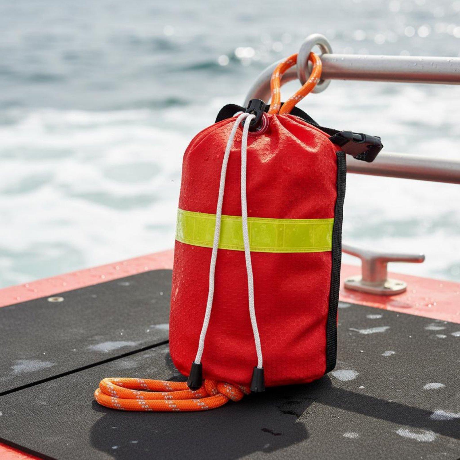 Rescue Rope Throw - Wasserrettungs-Wurfbeutel, verschleißfester schwimmender Seilbeutel für Bootfahren,